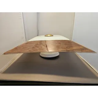 Photo of Vintage/Mid Century Modern Square Ceiling Light Fixture w/Brown Glass
