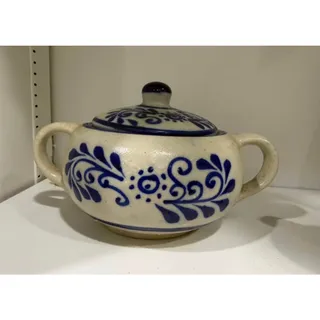 Photo of Antique Blue & White Stoneware Tea Set