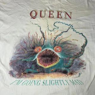 Photo of VTG 1991 Queen Tee "I'm Going Slightly Mad" Size XL