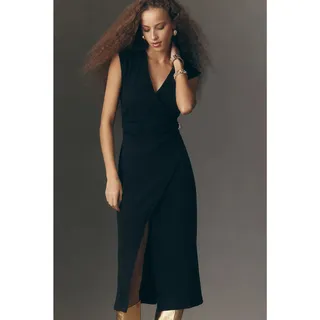 Photo of New Anthropologie Sleeveless Knit Hardware A-Line Midi Dress $148 SMALL Black