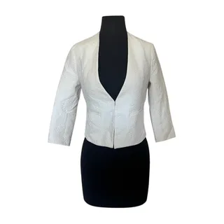 Photo of Banana Republic Ivory Textured Jacket - Size 0