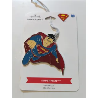 Photo of Hallmark SUPERMAN Flat Metal Enameled Christmas Ornament DC Comics - 2021