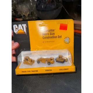 Photo of ERTL Caterpillar 3 pack Micro set 1991 CAT toy construction diecast B3 dozer