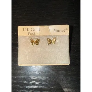 Photo of Monet 14K Gold Post Butterfly Earrings