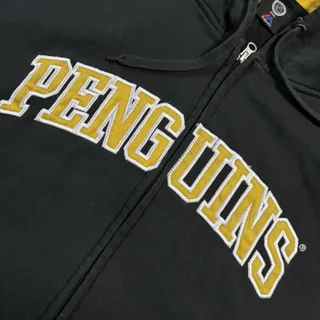 Photo of Majestic Pittsburgh Penguins NHL Full Zip Hoodie Black Gold Men's 4XLT 4XL Tall