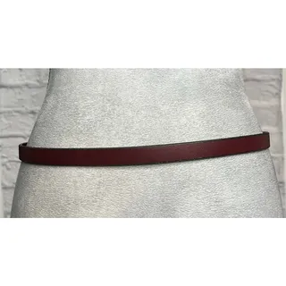 Photo of Vintage 90's Etienne Aigner Leather Belt with Geometric Brass Buckle