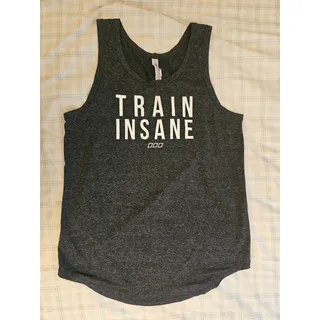Photo of Lorna Jane Grey Black Marl "Train Insane" Excel Training Tank Top, Women's Small