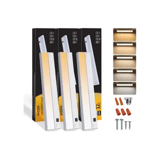Photo of Ansen LED Under Cabinet Light 3-Pack 12 inch 10W 5CCT Dimmable Hardwired New