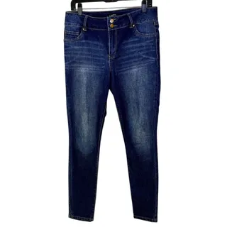 Photo of d. Jeans Dark Wash Skinny Ankle Jeans Double Button Mid Rise Jeggings Size 12