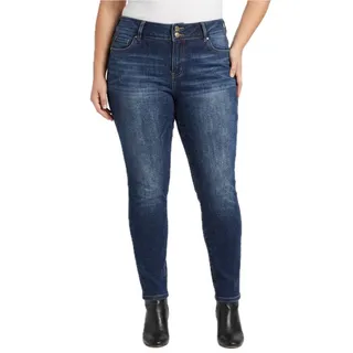 Photo of d. Jeans Dark Wash Skinny Ankle Jeans Double Button Mid Rise Jeggings Size 12