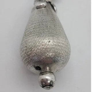 Photo of CORO Vintage Silver Tone Teardrop Charm Snake Chain Bracelet