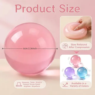 Photo of 🔥Coconut Oil Squishy Stress Ball Soft Sensory Fidget Squeeze Toy 2 Pack BNWT🔥