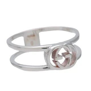 Photo of Gucci Interlocking G Sterling Silver Ring Size 9