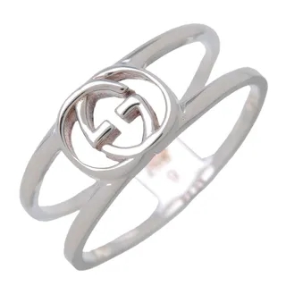 Photo of Gucci Interlocking G Sterling Silver Ring Size 9