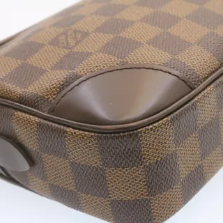 Photo of Louis Vuitton Damier Ebene Marly Dragonne GM Clutch Bag Sp Order Brown