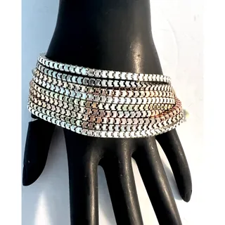 Photo of ALFANI Tri-color Bronze Gold & Silver Multi-Strand Chain Bracelet EXCELLENT