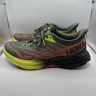 Photo of Mens Size 10 D Hoka One One Speedgoat 5 Thyme Fiesta Trail Running Shoes 1123157