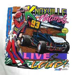 Photo of Vintage 90’s Knoxville Nationals Sprint Car Racing T-Shirt - XL