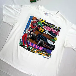 Photo of Vintage 90’s Knoxville Nationals Sprint Car Racing T-Shirt - XL