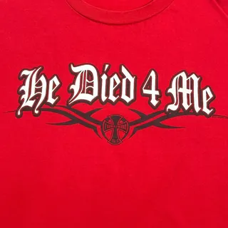Photo of Vintage Y2K Jesus Tribal Tee Independent Skate Parody - L