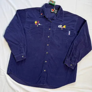 Photo of Vintage 90's Minnie / Mickey Mouse Corduroy Shirt - L