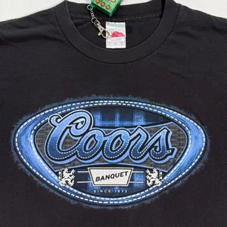 Photo of Vintage Coors Banquet Beer Faded Cotton T-Shirt - L