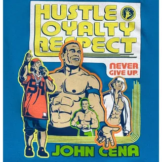 Photo of John Cena WWE Hustle Loyalty Respect Wrestling T-Shirt - XXL