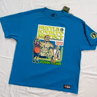 Photo of John Cena WWE Hustle Loyalty Respect Wrestling T-Shirt - XXL