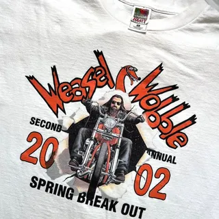 Photo of Vintage Motorcycle Ride T-Shirt - XL - White - 2002