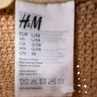 Photo of H&M Straw Moldable Rim Classic Sun Womens Hat OS