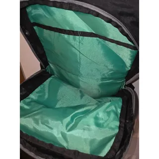 Photo of HP Black backpack with green lining