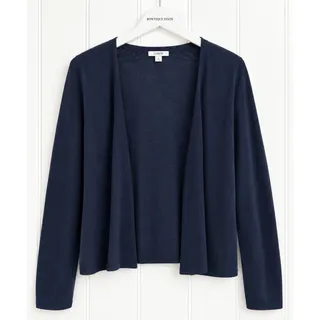 Photo of J.Jill Cardigan Women M Navy Blue 100% Cotton Open Front Lightweight Sweater