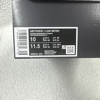 Photo of Size 10 - Nike Air Force 1 '07 Low Stadium Green Crimson