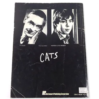 Photo of Cats Piano Vocal Selections Song Book Andrew Lloyd Webber Musical 1981 Vintage