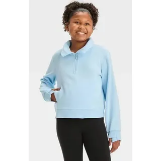 Photo of All in Motion Girls' 1/2 Zip Fleece Pullover Sweatshirt Size 10/12