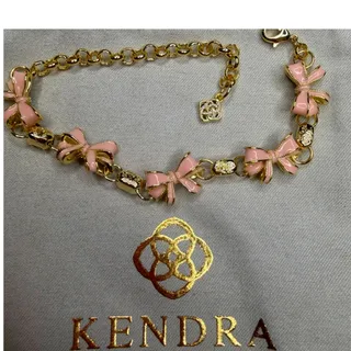 Photo of Kendra Scott LoveShackFancy Bow Gold Delicate Chain Bracelet Gold Plated Brass
