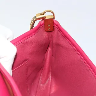 Photo of Louis Vuitton Leather Trapezi Art Deco Baguette Shoulder Bag Pink
