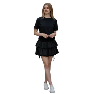 Photo of Avidlove Women's Pleated Mini Skirt Lace High Waisted Ruffles. Size XL