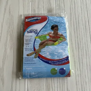 Photo of SwimWays Noodle Sling Pool Chair Green Floating Mesh Seat New