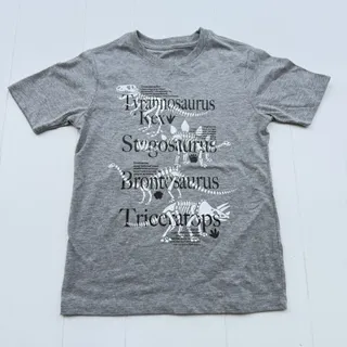 Photo of Wonder Nation Boys Dinosaur Definition Graphic Shirt Gray M 8