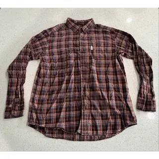 Photo of Columbia Sportswear Men’s XL Brown Plaid Long Sleeve Button Down Shirt