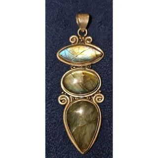 Photo of Labradorite 925 Silver Pendant Charm