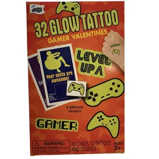 Photo of Mello Smello 32 Glow Tattoo Gamer Valentines New Home School Teacher 2 Boxes