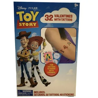 Photo of Disney Toy Story 32 Valentines w/Tattoos NEW Home School Teacher  3 Boxes