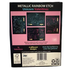 Photo of Smello Mello 16 Etch Unicorn Valentines Rainbow New Home School Teacher  3 Boxes