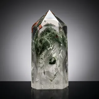 Photo of Madagascar Green Ghost Phantom Quartz Obelisk - 1.73LB Vitreous Healing Point