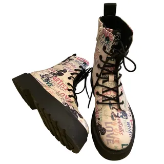 Photo of NWOT Zara x Disney 100th Anniversary Mickey Mouse Platform Combat Boots sz 36 6W
