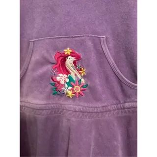 Photo of Vintage Disney Store Ariel Little Mermaid Hooded Terry Swim Cover-Up Dress M