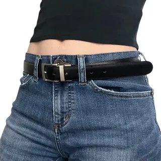 Photo of Reversible Black & Brown Swivel Buckle 2-in-1 Leather Belt