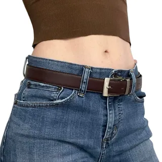 Photo of Reversible Black & Brown Swivel Buckle 2-in-1 Leather Belt